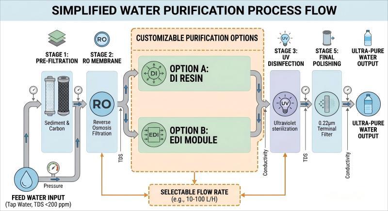 Commercial RO Ultrapure Water System (800G-1200G) | Optional EDI Module