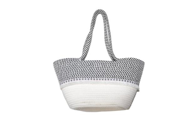 ECO Friendly Fashion Summer Tote Handbag Bohemian Handmade Bali Bags Straw Beach Bag Cotton Canvas Shopping Bags