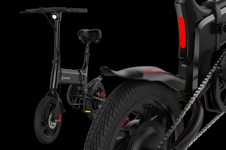 C12 12''*2.125 450W Foldable Electric Bike with Rear Hub Motor 36v Foldable Bike Power Supply Lithium Battery