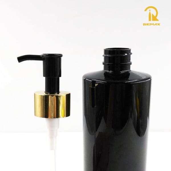 450ml Black PET Pump Bottle – For Shampoo & Body Wash, Elegant Flat Shoulder Design