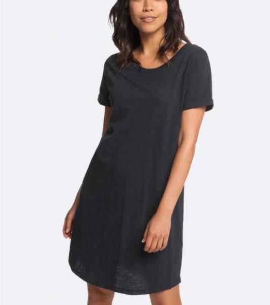 Vestido vazio simples do t-shirt da luva curto magro por atacado do ajuste do pescoço de grupo