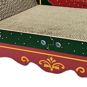 Cat Scratcher Bed, Cardboard Cat Bed with Catnip Christmas Couch Cat Scratching Board Cardboard Cat Couch, Large Thick