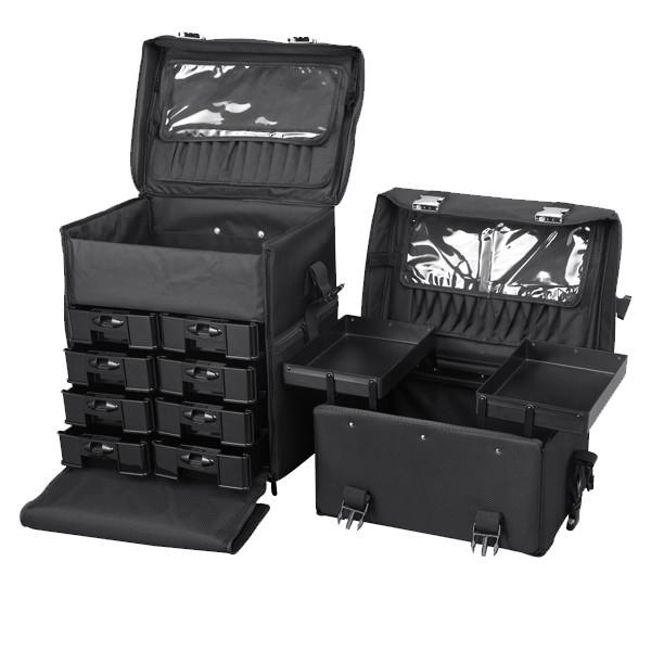 Oxford Cloth Rolling Makeup Case , Big Capacity Oxford Train Bag With Wheel