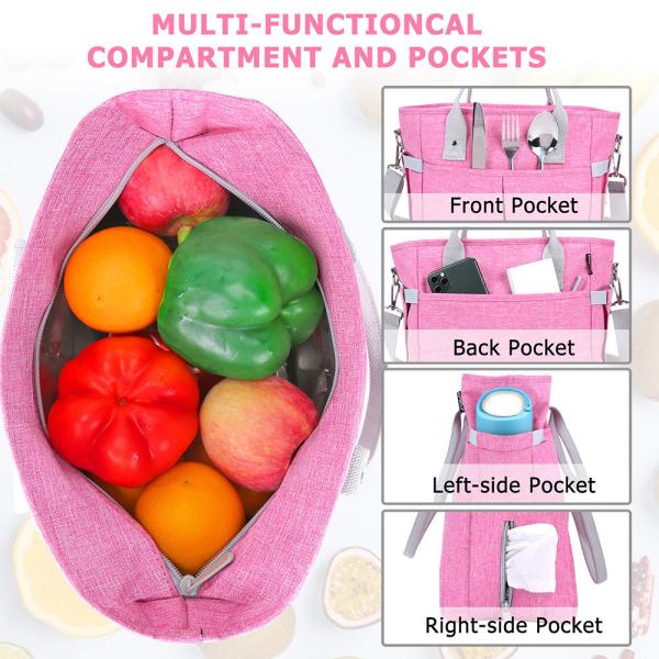 Multi-functional Reusable Lunch Box with Removable Shoulder Strap