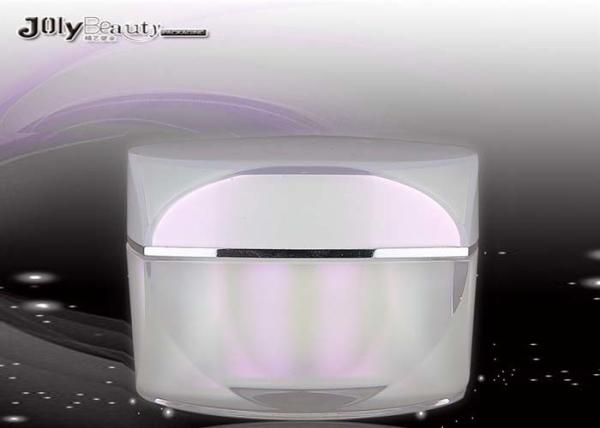 Jet Molding Plastic Cosmetic Jars White And Irregular PMMA