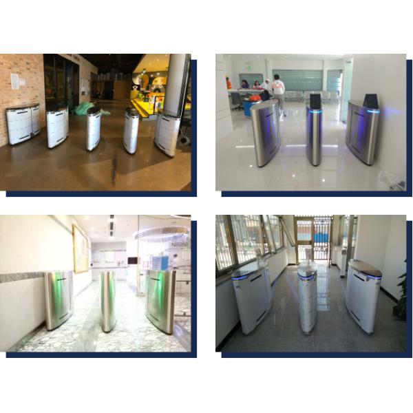 Recorte anti infrarrojo de la puerta retractable de la barrera de la aleta del acero inoxidable con el ala dos