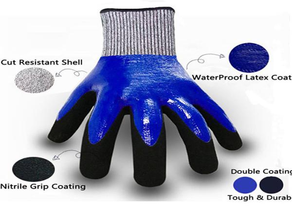 Durable Water Resistant Work Gloves XS - XL Size 15 Gauge HPPE Yarn Knitted
