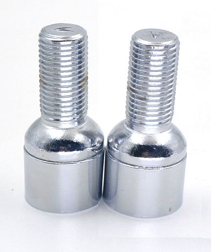 Security Chrome Locking Wheel Bolts Bulge Acorn Closed End Fit European Cars