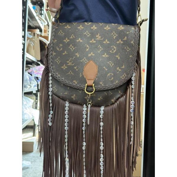 Real Leather Bags With Tassels Handba Fashionable LL Set With Nylon Lining