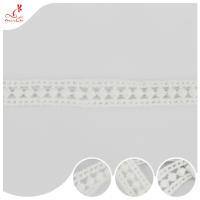 Bilateral Mesh Lace Trimmings 100% Cotton Lace Ribbon 1.4cm For Textiles Sofa