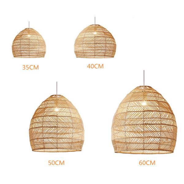 Handmake Rattan Lamp Vintage Hanging Lamps Loft Living Room Dining Room wicker ceiling light(WH-WP-21)