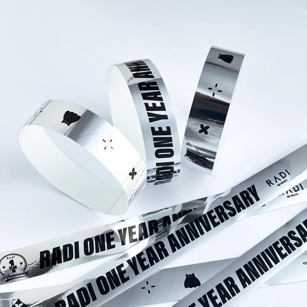 Eye-Catching Holographic Wristbands for Concerts and Parties Add Your Logo Now