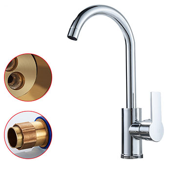 360 Degree Rotating Single Lever Kitchen Water Taps with Hot and Cold Mixer Function