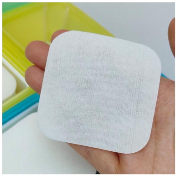 Nonwoven Organic Cotton Makeup Pads Wet Compress Cotton Squares For Face