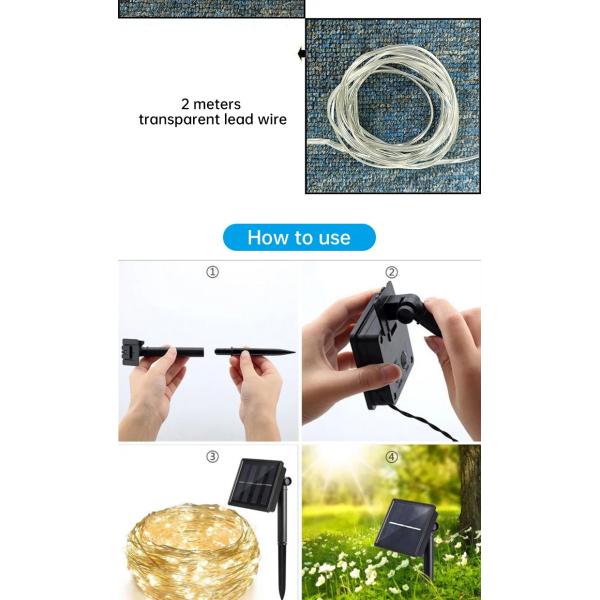 Рождественские светодиоды наружные водонепроницаемые солнечные рождественские украшения