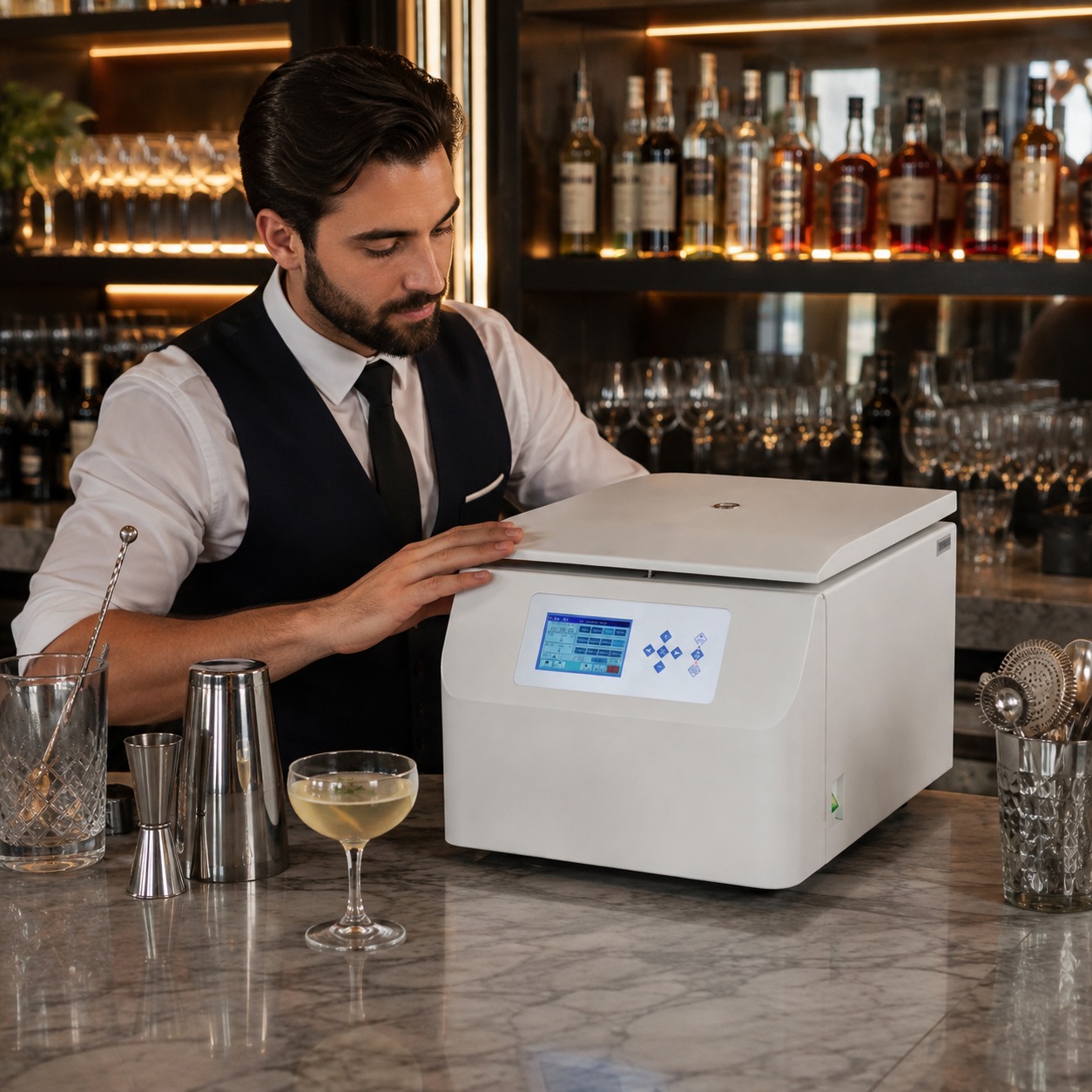 Cenlee CT550 Professional Cocktail Clarification Centrifuge 3000ml High Capacity Equipment for Bars Restaurants and Mixologists