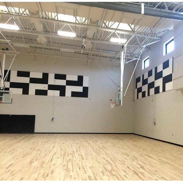 Sport Hall Wooden Wall Wood Wool Cement Acoustic Panel Sound Absorption Isolation Board