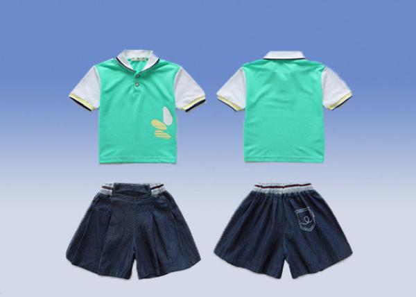 Quick Dry School Uniform Short Soft Feeling Anti - Wrinkle For Kindergarten Kids
