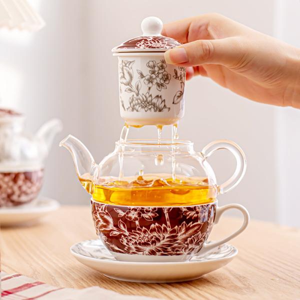 Business Gifts Elegant Vintage Ceramic Tea Cup Set With Porcelain Teapot And Cup