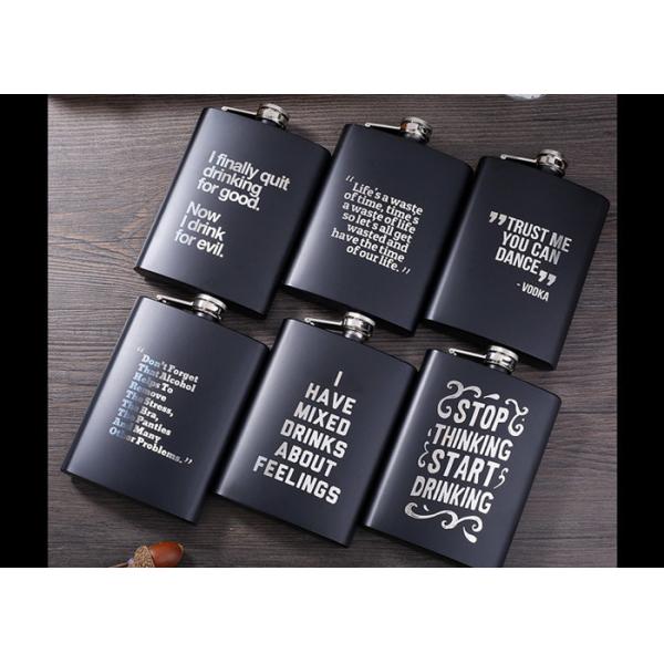 Matte Black Kitchen Household Items 8oz Stainless Steel Hip Flask