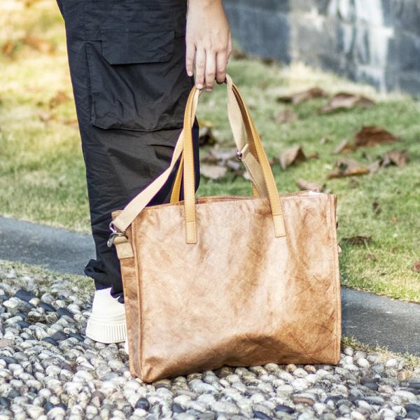 Summer Personalized Shoulder Bag Custom Logo High Quality Washable Durable Kraft Paper Tyvek Tote Handbag Reusable And Waterproof Tyvek Paper Travel Bag