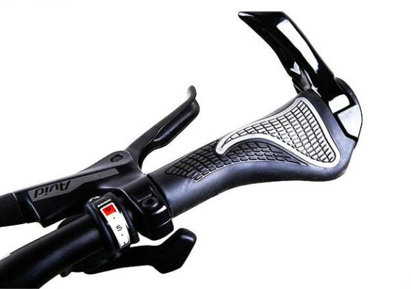 New Design Bicylce MTB bike TPR Rubber&Alloy Sheep Angle Grips Ergonomic Components Bar End Handlebars Push On Soft Grip