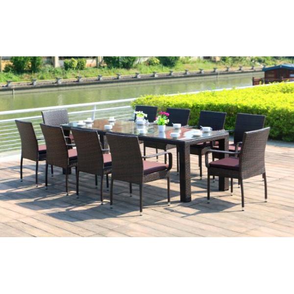 Modern Poly Rattan Aluminium Outdoor Garden wicker chair patio Backyard table and chairs sets