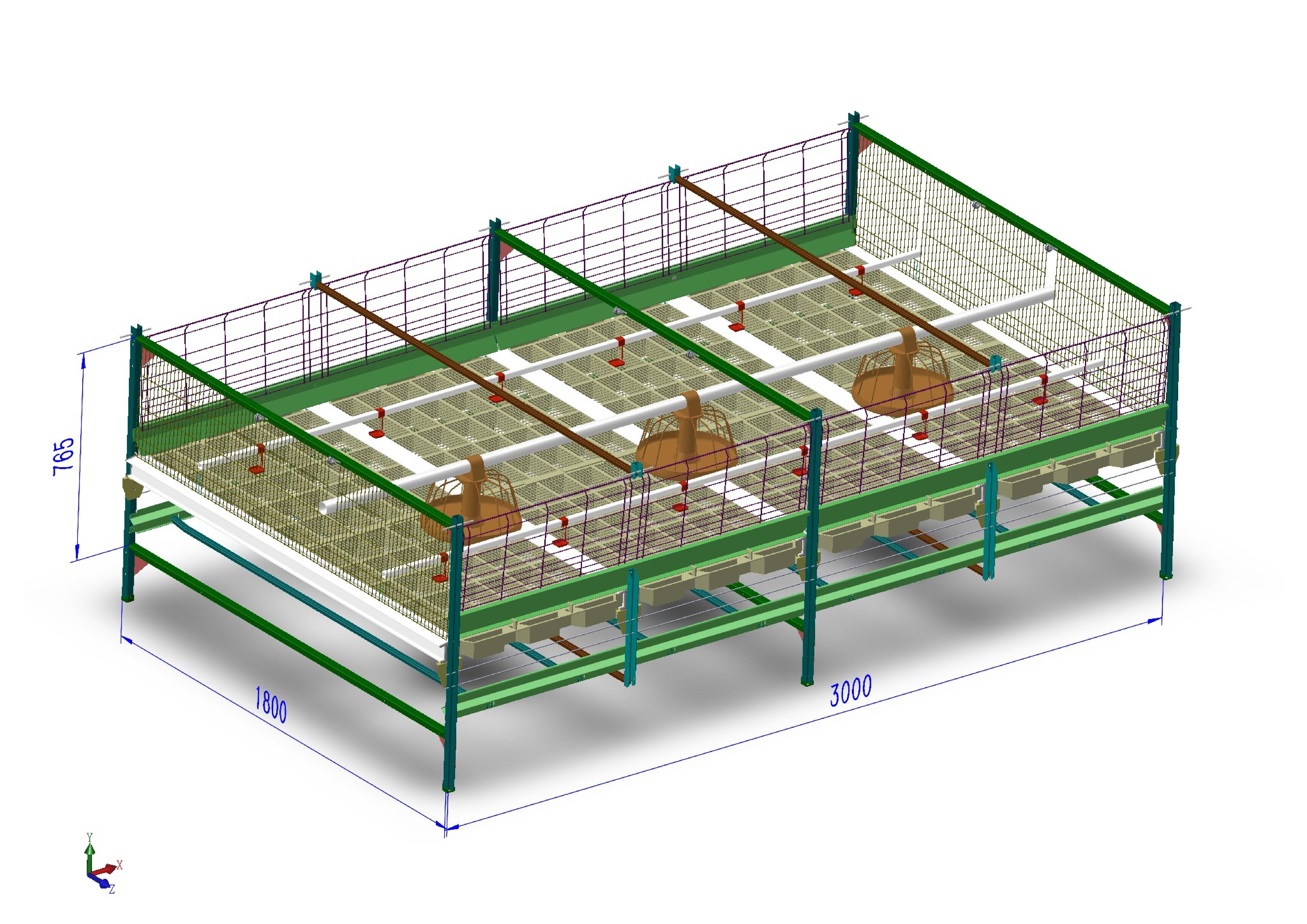 Multi Tier Automatic Bird Harvesting Broiler Chicken Cage