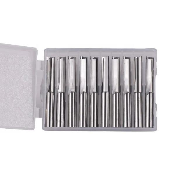 2 Edged Cutter Straight Tool End Mill Straight Router Bit 2 Flute Straight End Mill for Cnc Cutting Tool Woodworking