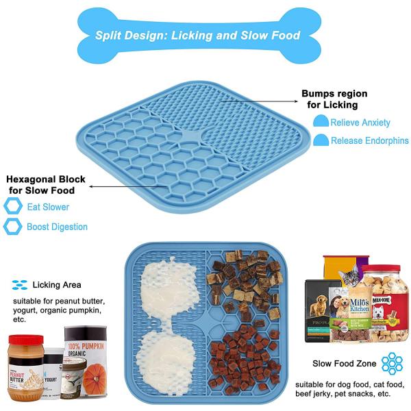Dishwasher Safe Silicone Dog Licking Pad With Suction Cups