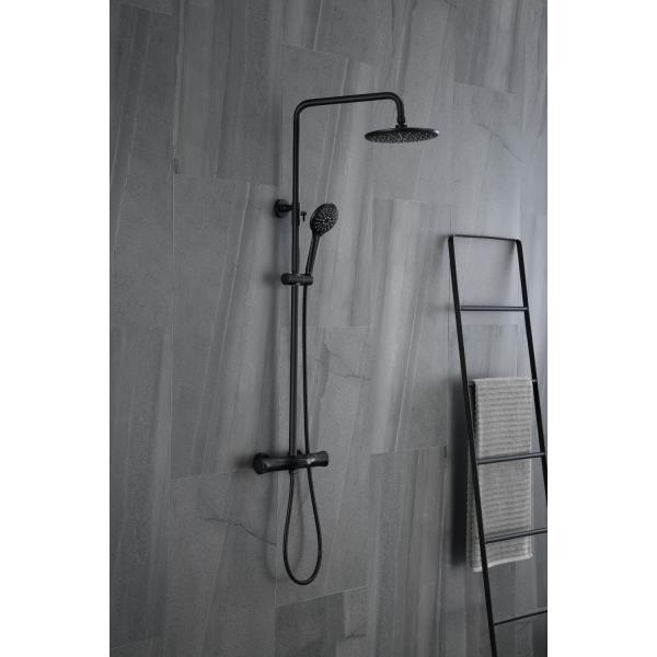 Contemporary Style Bathroom Shower Set with Pure Copper Material and Without Slide Bar