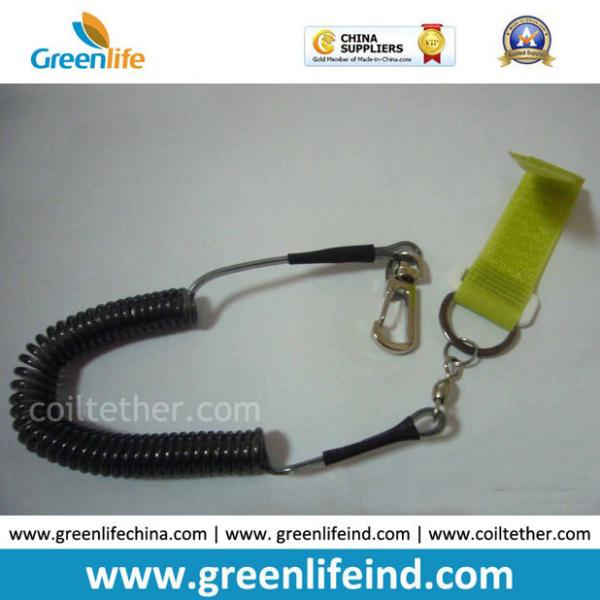Light Green Plastic Personal Heavy Wire Coil W/Snap Hook