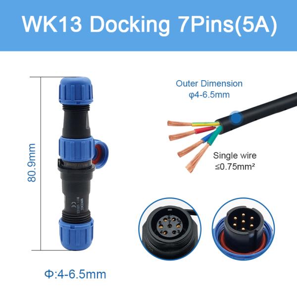 Портативной машинки соединителя отверстия установки панели Pin стыковка IP68 подводная Wk13 водоустойчивой электрическая
