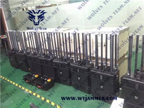 Waterproof Powerful Portable Cell Phone Signal Jammer GPS/4G/WiFi 2.4G VHF135/UHF400 MHz