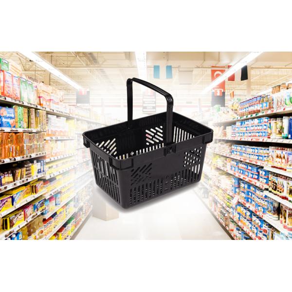 Корзины супермаркета CE 25L ходя по магазинам корзина бакалеи пластиковой красная голубая пластиковая
