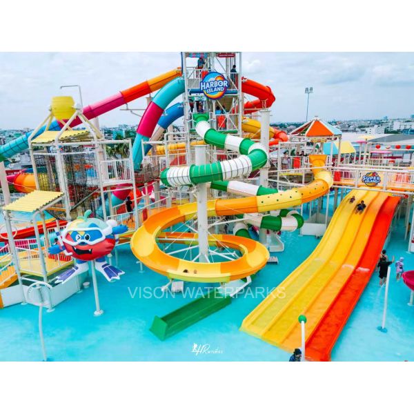 CE ISO Certified Aqua Playground with Customizable Water Play Themes, Safe Fun Interactive Slides, and Hot-Dip Galvanized Steel Columns