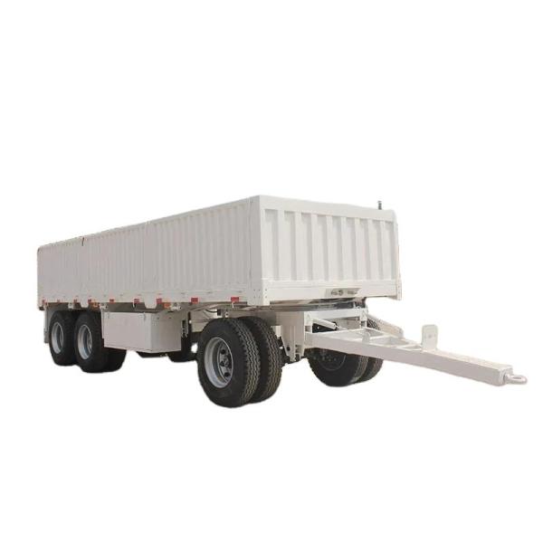 CIMC 1/ 2 Axle High Tense Steel 6.5-9.5m Length Load Capacity 20-30 Tons Flatbed With Moving Turn Full Truck