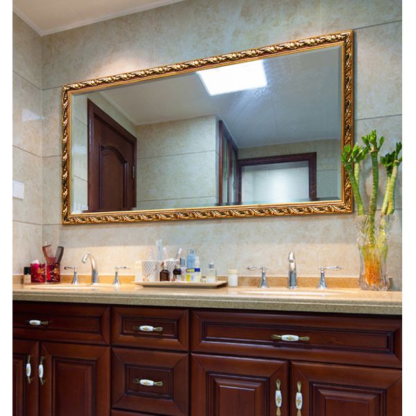 Silver LED Framed Mirror Anti Explosion Wall Mounted Decorative Mirror 4mm 5mm