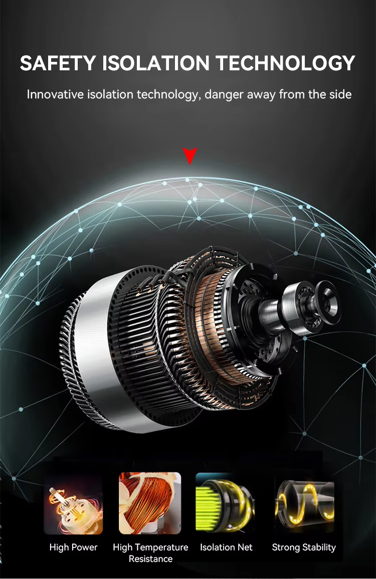 Sèche-cheveux pour animaux de compagnie à séchage rapide et haute puissance avec 4 buses et construction en plastique ABS pour le toilettage professionnel