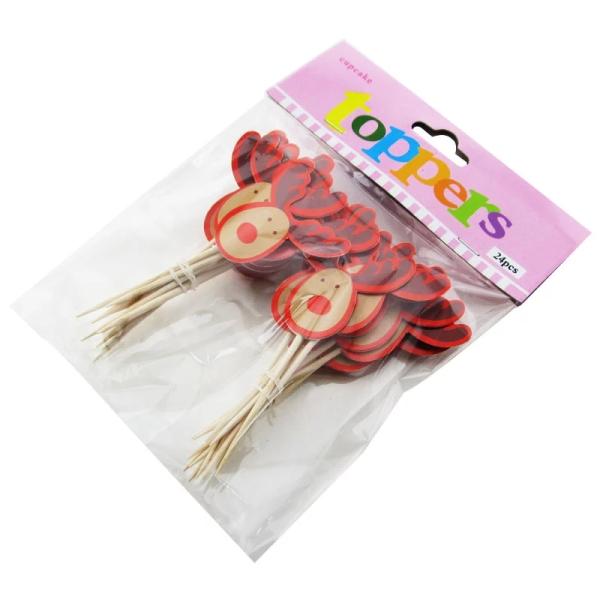Cake Muffin Paper Christmas Cupcake Toppers