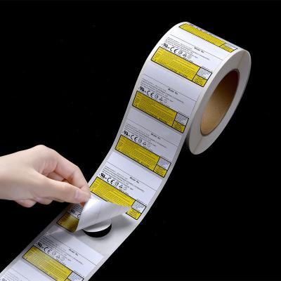 Dispositivo elétrico etiqueta impressa personalizada da etiqueta