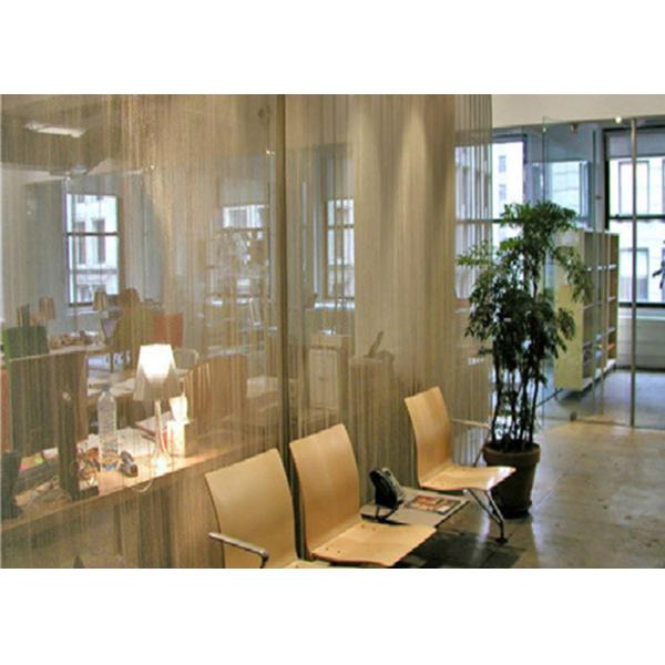 Aluminum Chain Metal Coil Drapery Cascade Coil Type For Hotel / Restaurant