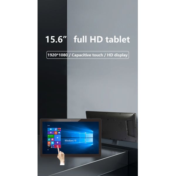 wall mount 15.6inch 1080p IPS Win 10 os tablet pc POE NFC RJ45 Wi-Fi Touch screen business advertising dipslay