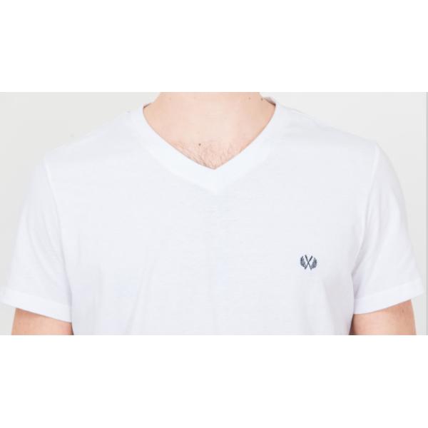 Cotton Jersey Men'S V Neck Pajamas / Mens T Shirt And Shorts Pyjamas With Side Pockets