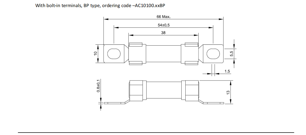 Взрыватель CCC 600VAC/DC 10x38mm высоковольтный керамический
