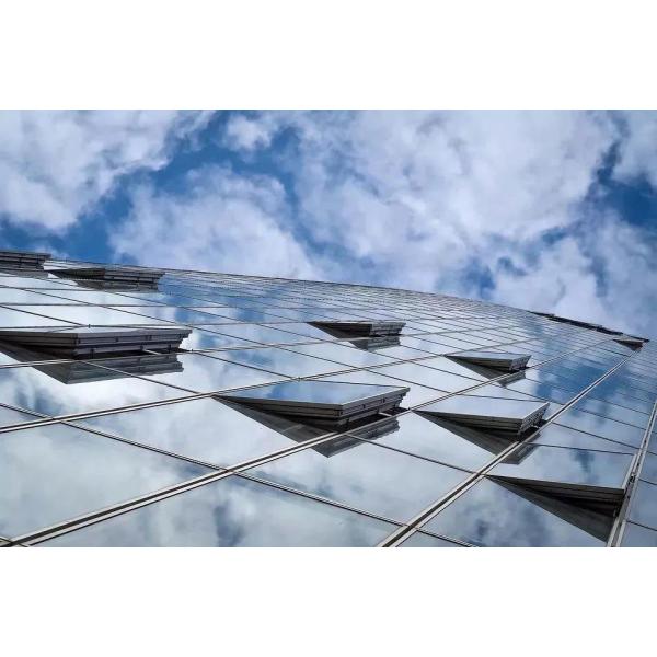 Powder Coated Frame Curtain Wall 3mm-5mm Tempered Glass Curtain Wall