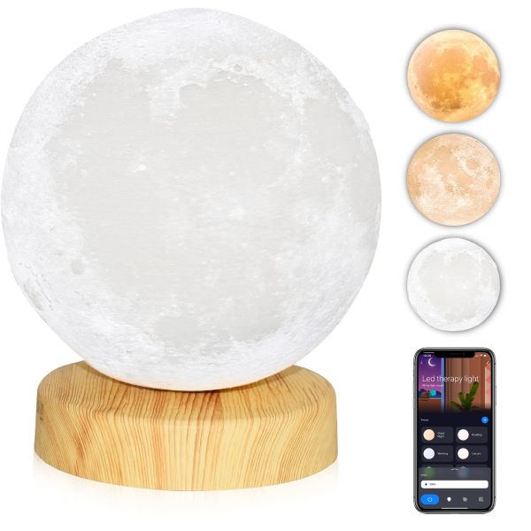 Dimmable 10000 Lux Light Therapy Lamp with Tuya APP Control and Circadian Rhythm Lighting