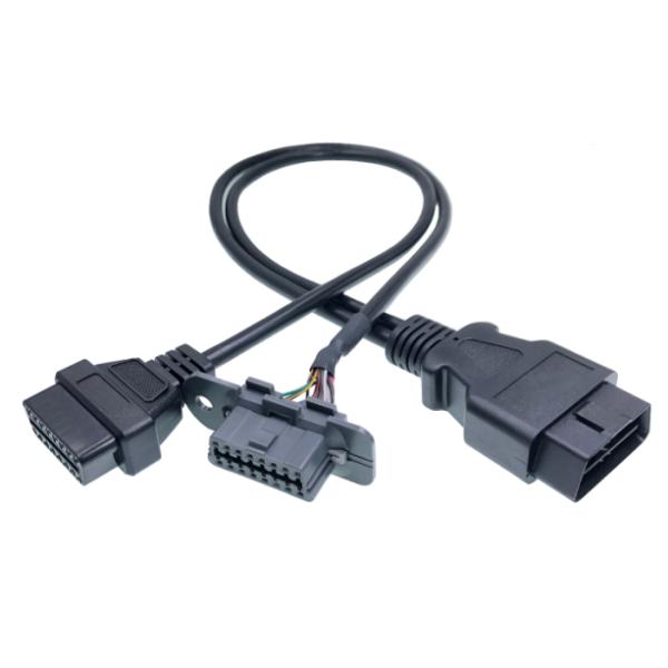 16 Pin OBD2 Y Cable OBD Extension Cable Cord Diagnostic Tool Adapter for Auto Car Vehicle Truck 24V For Opel Year 2000-2008