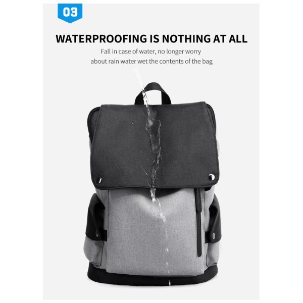 Factory wholesale OEM custom men travel anti theft waterproof fashion black laptop backpack bag school backpack