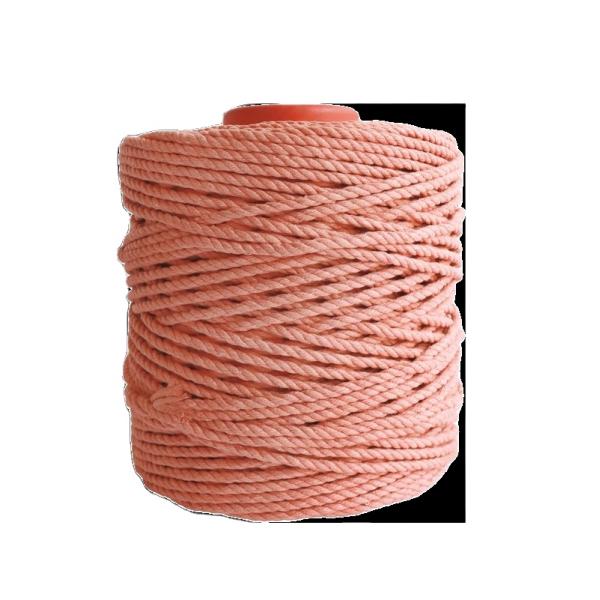 5 mm Macrame Cordón de cuerda de algodón 3 hebras torcidas para longitud 0-10000m especificaciones